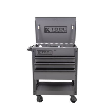 K-Tool International Service Cart, 4 Drawer, Gray, 35 in W KTI75150